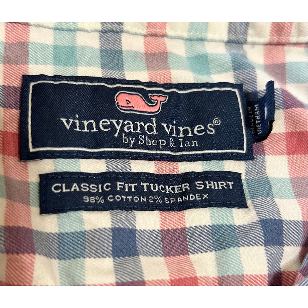 Vineyard Vines‎ Shirt Bundle/2 Mens M Multicolor Plaid Tucker & Sailboat Polo - Picture 2 of 16